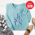 Jesus Sweatshirt - Heather Lagoon - 20 product image 1