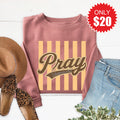 Pray Sweatshirt - Heather Mauve - 20 product image 1