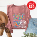 Faith Hummingbird Sweatshirt - Heather Mauve - 20 product image 1