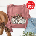 Pumpkin Trio Sweatshirt - Heather Mauve - 20 product image 1