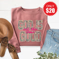 God Is Good Sweatshirt - Heather Mauve - 20 product image 1