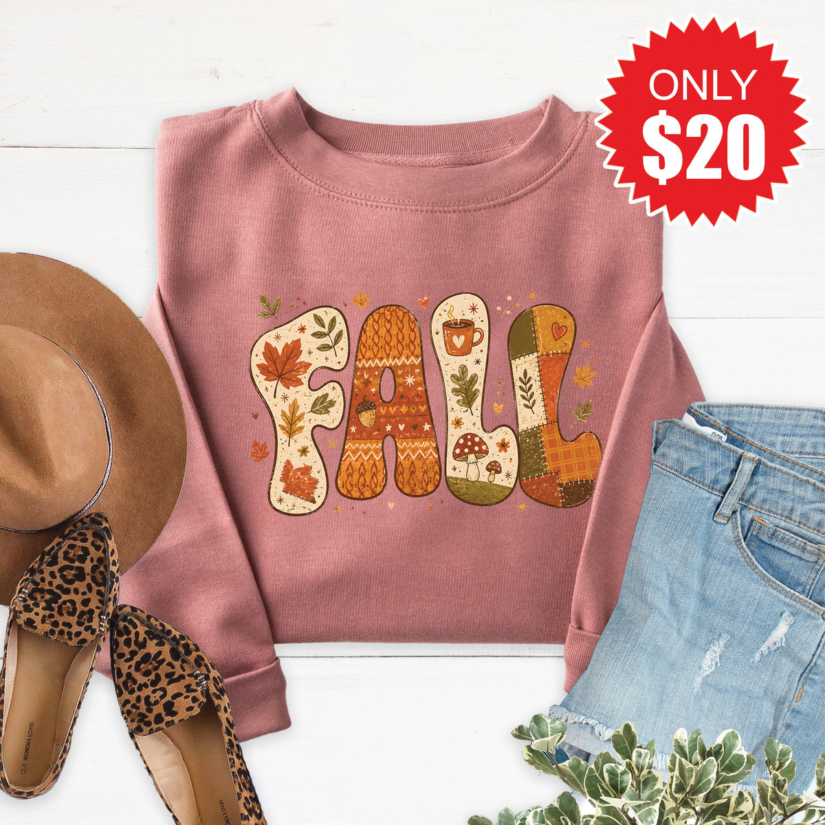 Fall Sweatshirt - Heather Mauve - 20 product image 1