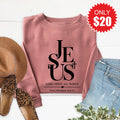 Jesus Sweatshirt - Heather Mauve - 20 product image 1