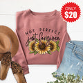 Not Perfect Just Forgiven Sweatshirt - Heather Mauve - 20 product image 1