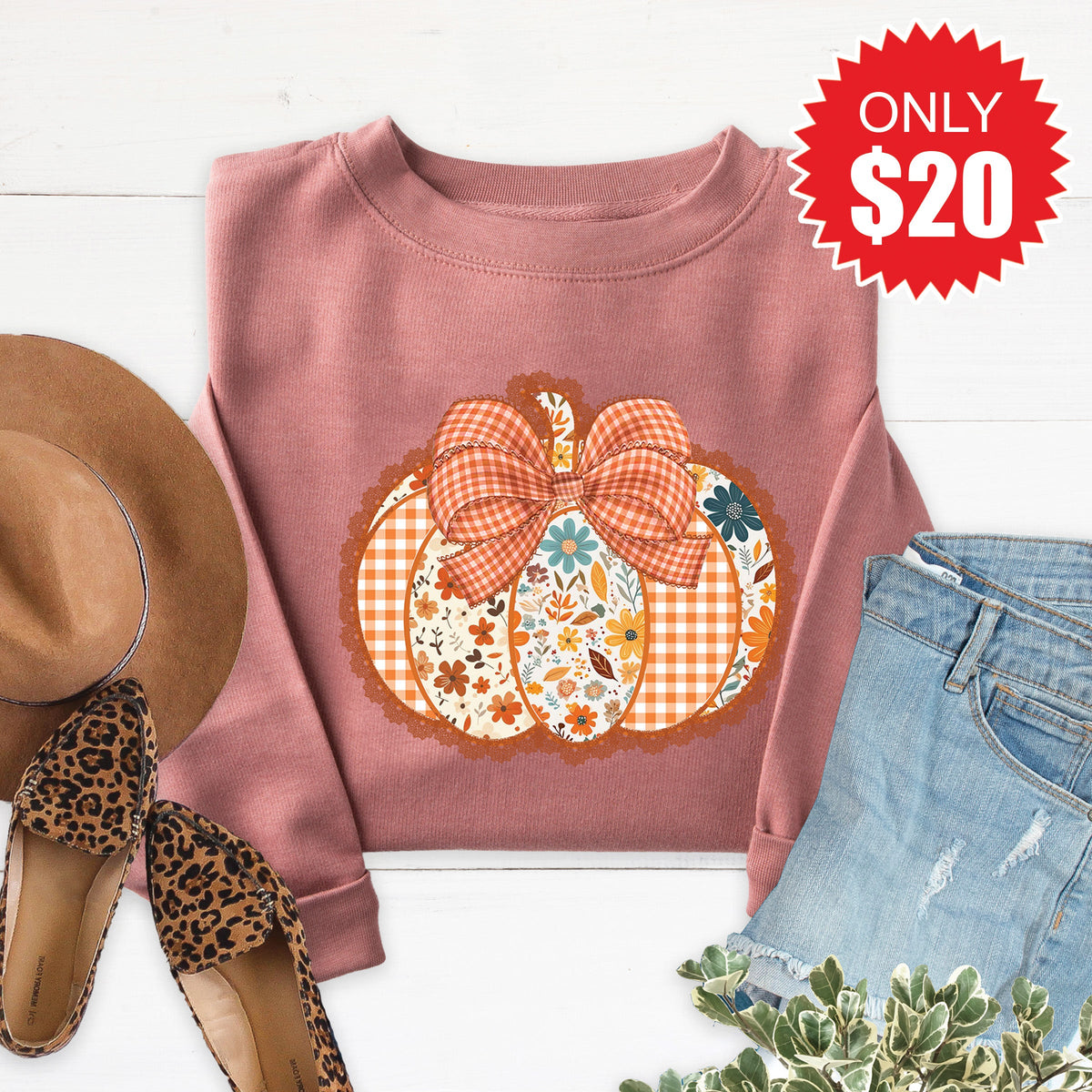 Pumpkin Sweatshirt - Heather Mauve - 20 product image 1