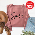 Smile Sign Sweatshirt - Heather Mauve - 20 product image 1