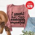 I Sought The Lord Sweatshirt - Heather Mauve - 20 product image 1