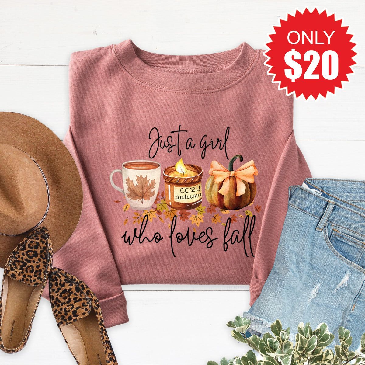 Just a Girl Sweatshirt - Heather Mauve - 20 product image 1