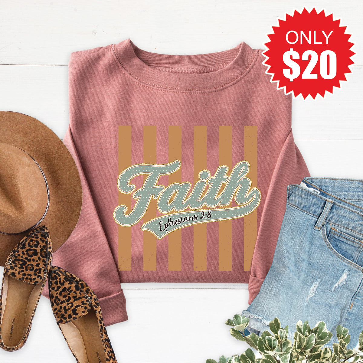 Faith Sweatshirt - Heather Mauve - 20 product image 1