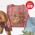 Give Thanks Sweatshirt - Heather Mauve - 20 product image 1
