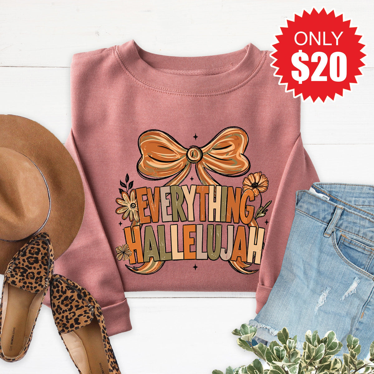 Everything Hallelujah Sweatshirt - Heather Mauve - 20 product image 1
