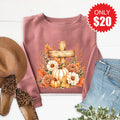 Cross And Pumpkins Sweatshirt - Heather Mauve - 20 product image 1