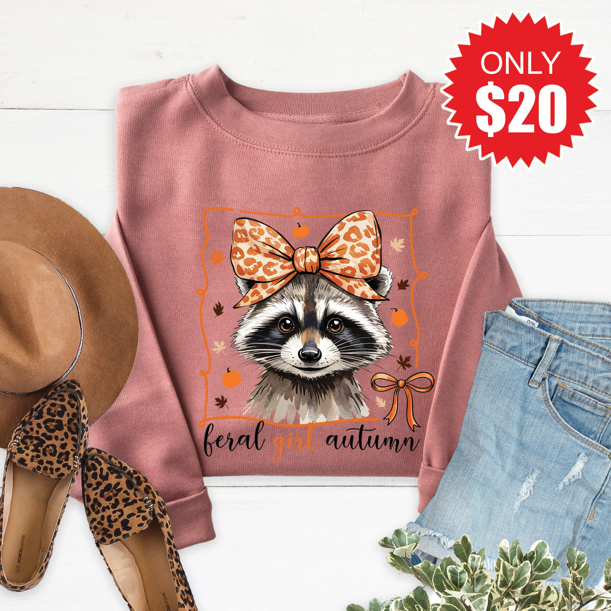 Feral Girl Autumn Sweatshirt - Heather Mauve - 20 product image 1