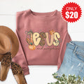 Jesus And Pumpkins Sweatshirt - Heather Mauve - 20 product image 1