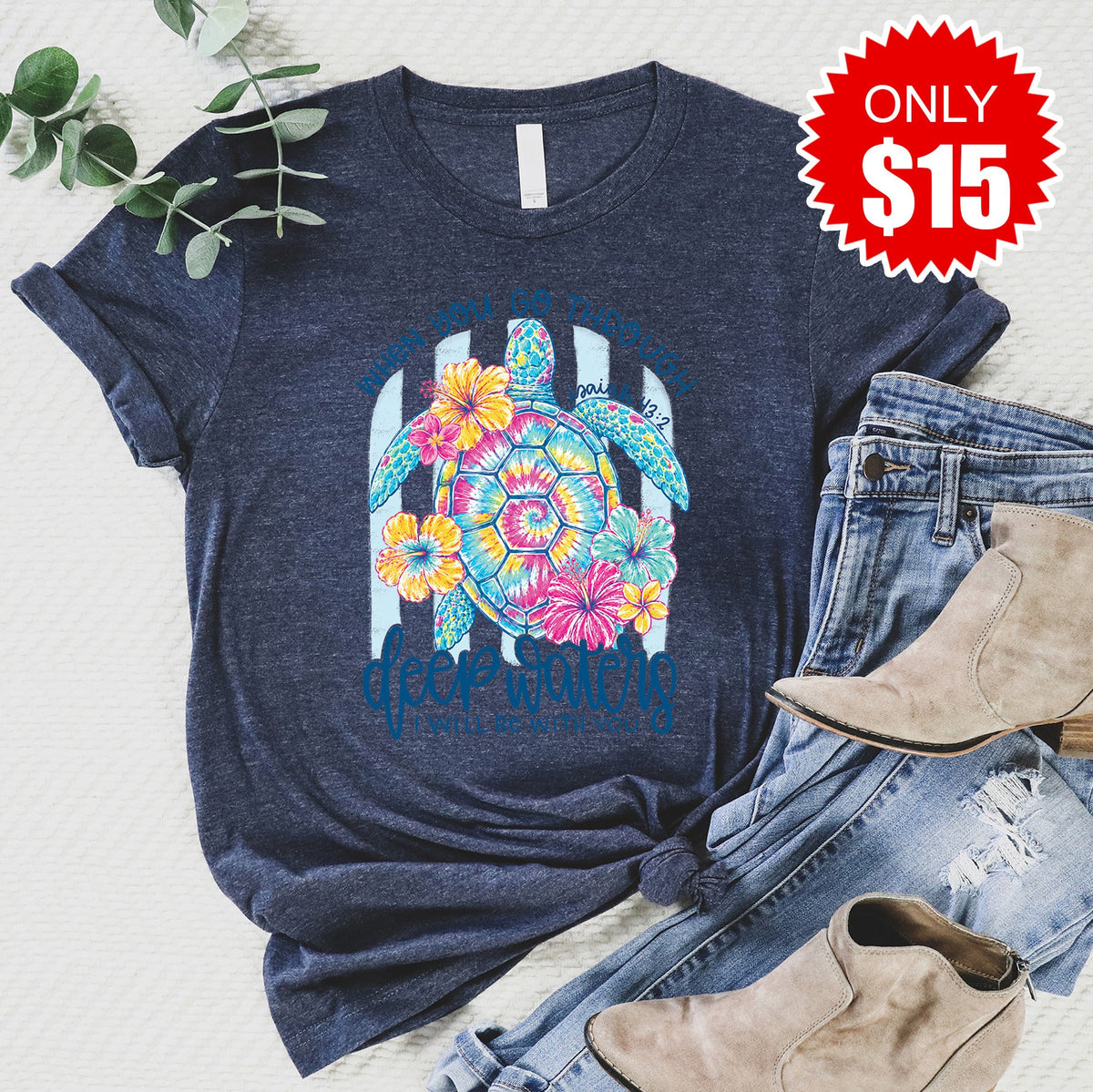 Deep Waters Tee - Heather Navy - 15 product image 1