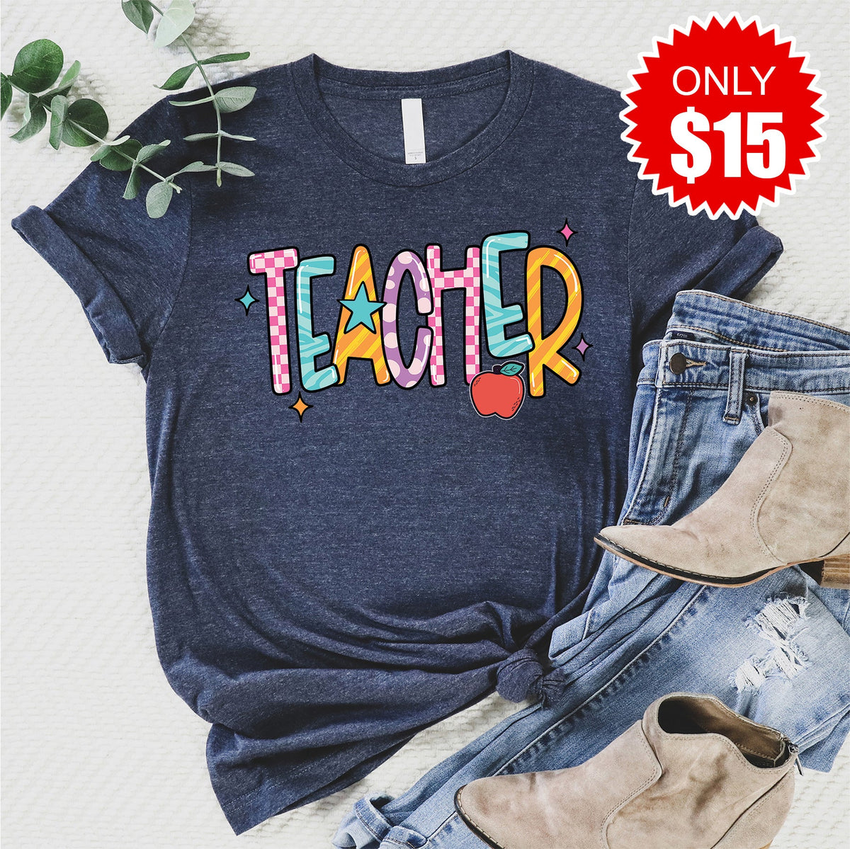 Teacher Tee - Heather Navy - 15 product image 1