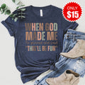 When God Made Me Tee - Heather Navy - 15 product image 1