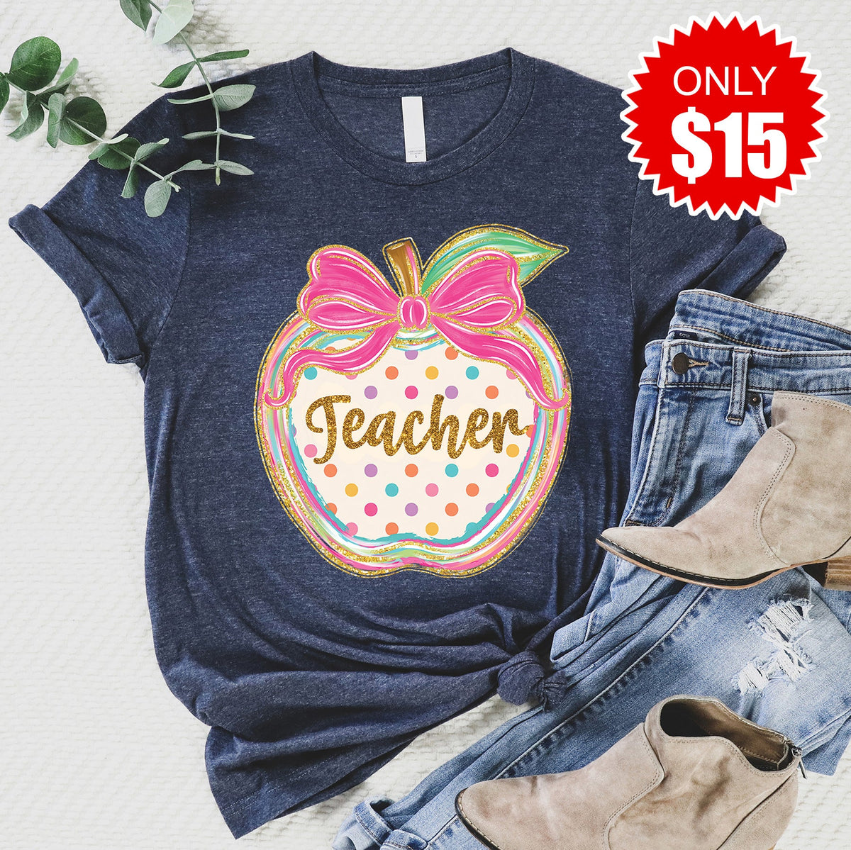 Teacher Tee - Heather Navy - 15 product image 1