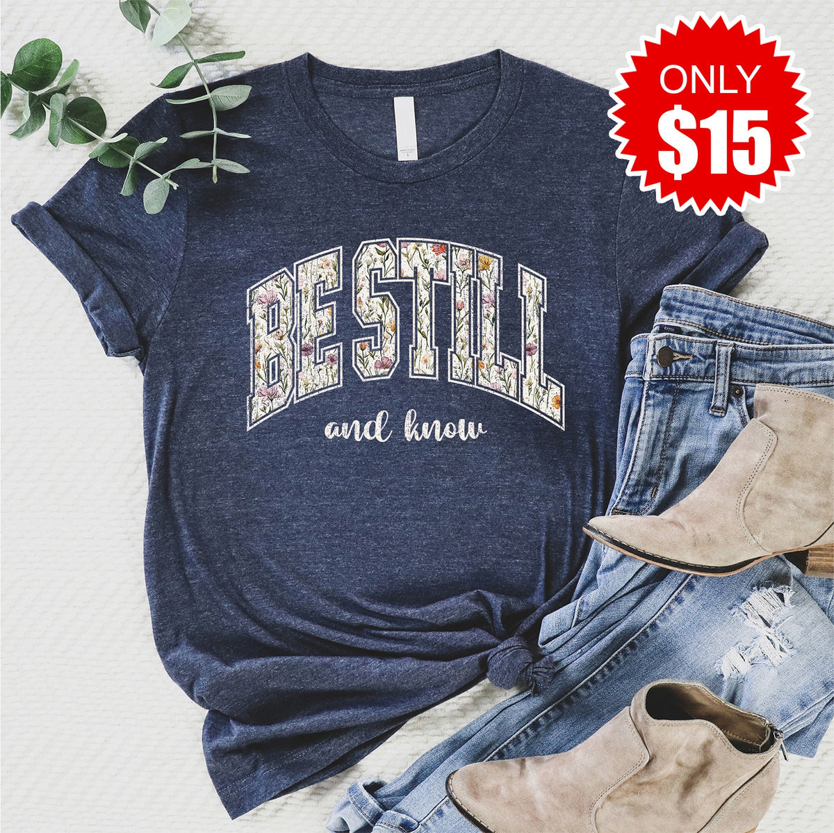 Be Still Tee - Heather Navy - 15 product image 1