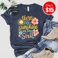 Sunshine In My Soul Tee - Heather Navy - 15 product image 1