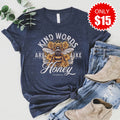 Kind Words Are Like Honey Tee - Heather Navy - 15 product image 1