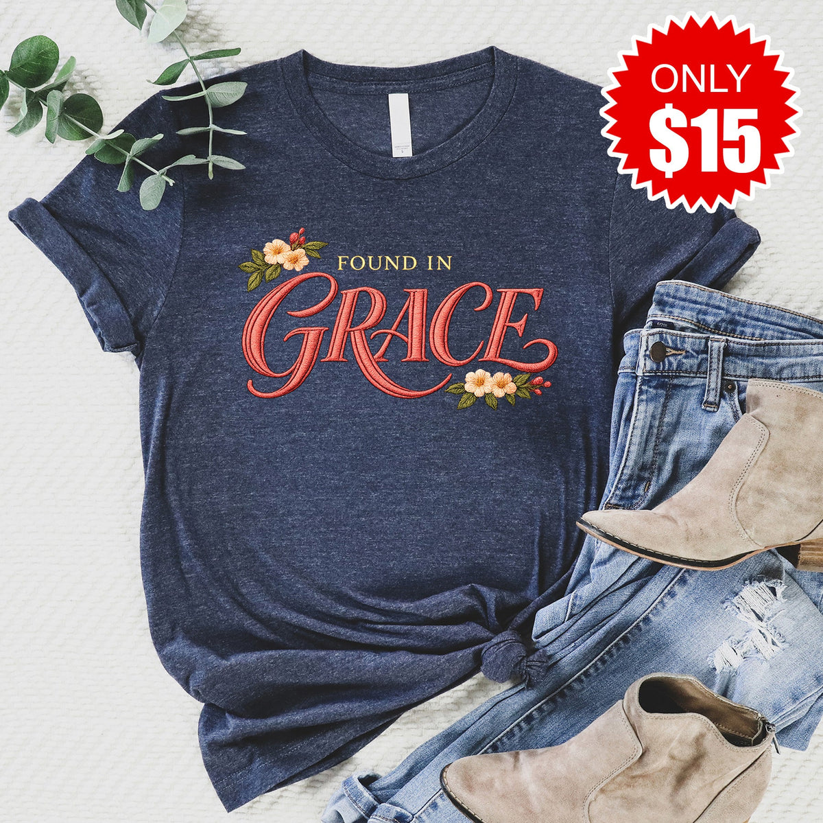 Found In Grace Tee - Heather Navy - 15 product image 1