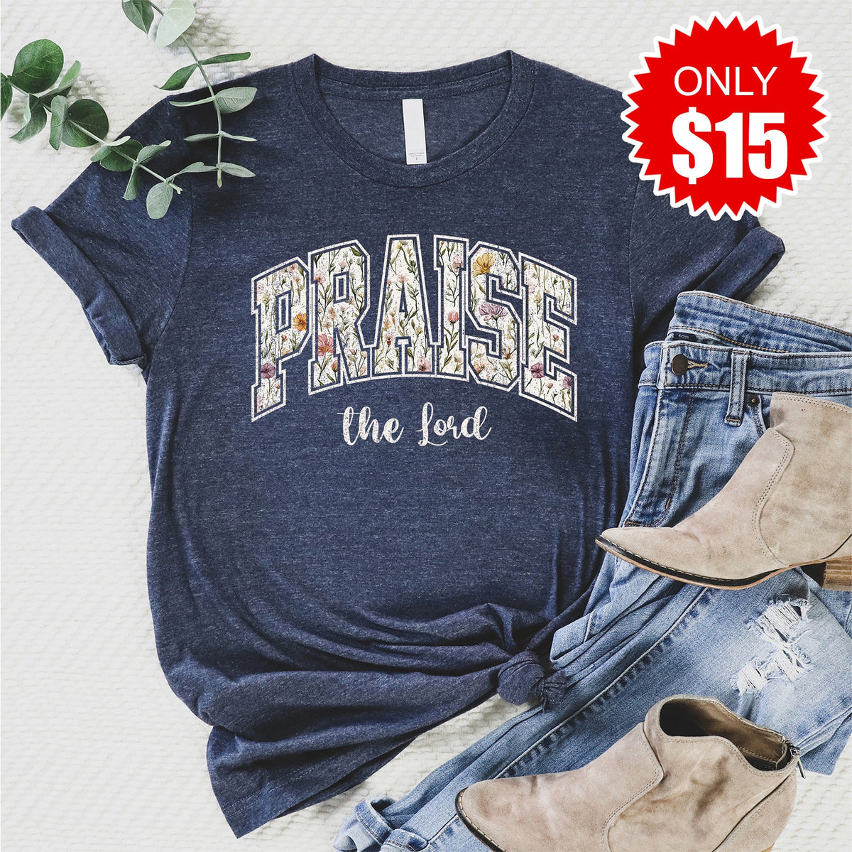 Praise Tee - Heather Navy - 15 product image 1