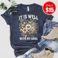 It Is Well Tee - Heather Navy - 15 product image 1