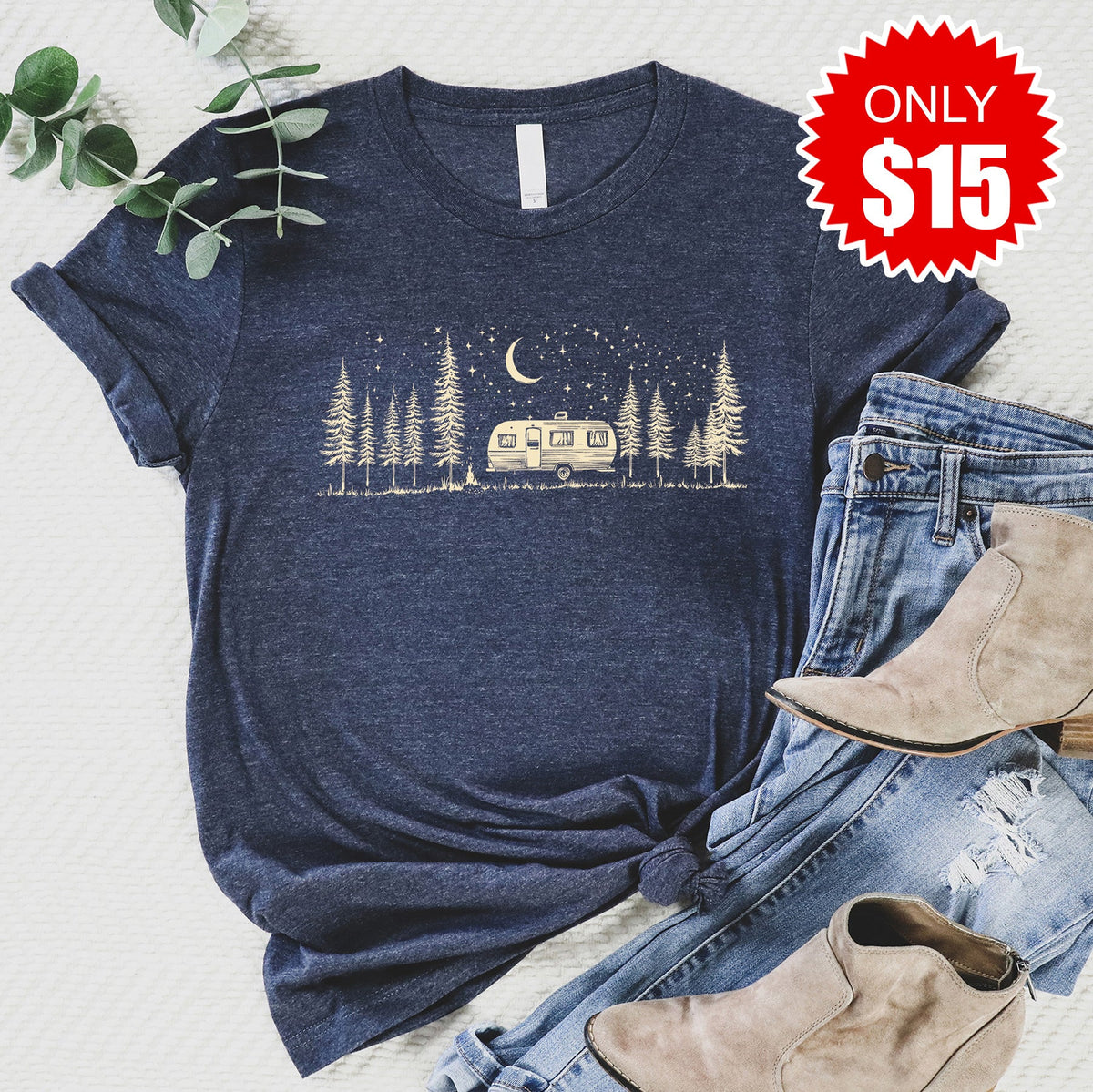 Camping Life Tee - Heather Navy - 15 product image 1