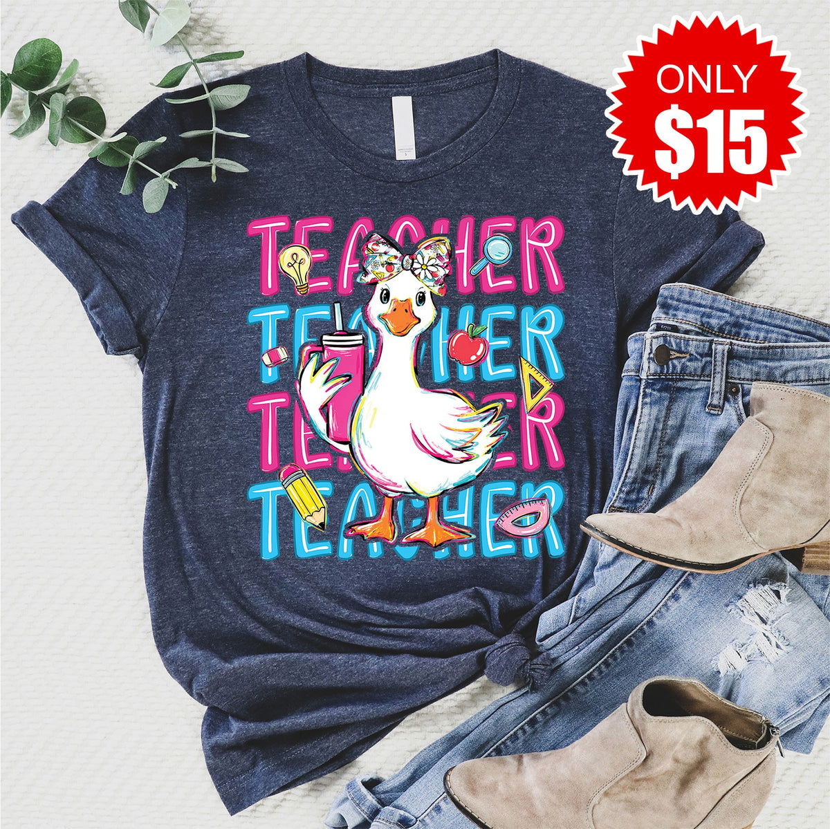 Teacher Tee - Heather Navy - 15 product image 1