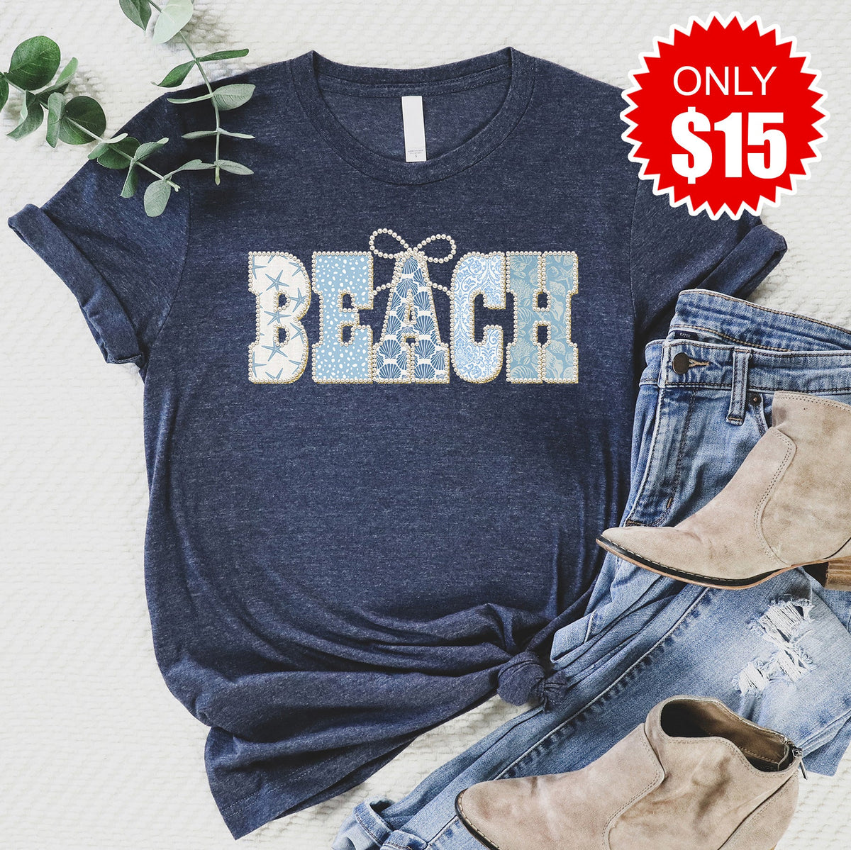 Beach Tee - Heather Navy - 15 product image 1
