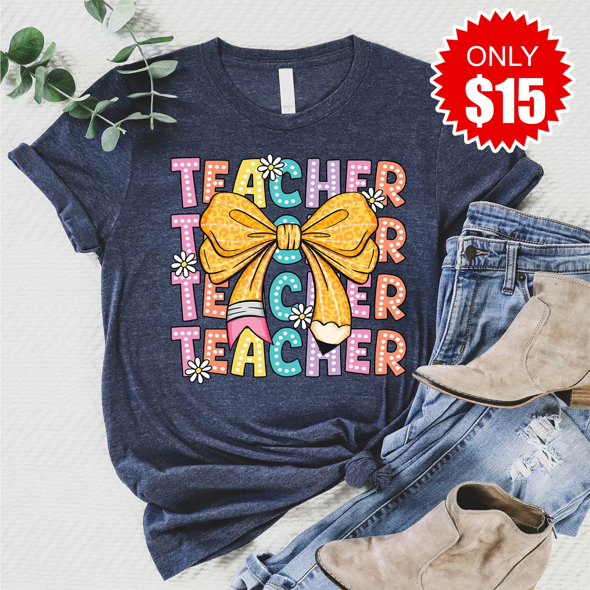 Teacher Tee - Heather Navy - 15 product image 1