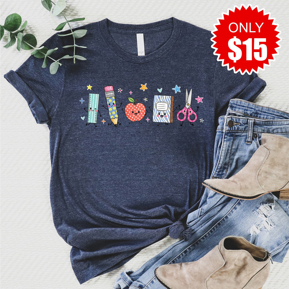 Back To School Tee - Heather Navy - 15 product image 1