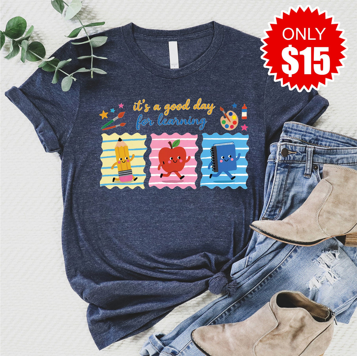 Good Day Tee - Heather Navy - 15 product image 1