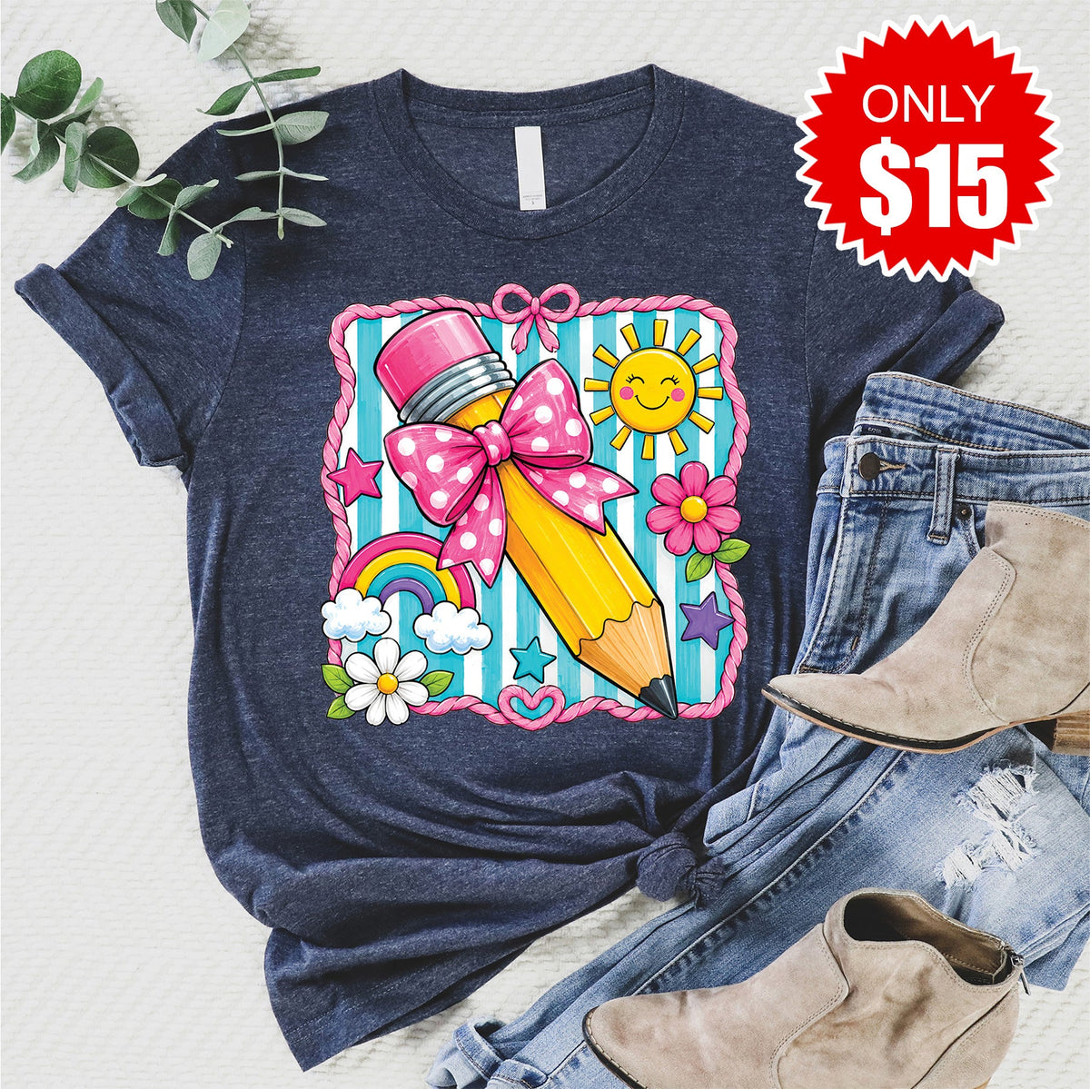 Pencil Tee - Heather Navy - 15 product image 1