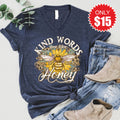 Kind Words V-Neck - Heather Navy - 15