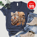 Football V-Neck - Heather Navy - 15