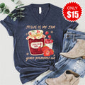 Jesus is My Jam V-Neck - Heather Navy - 15