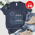 Inhale Exhale V-Neck - Heather Navy - 15