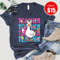 Teacher V-Neck - Heather Navy - 15