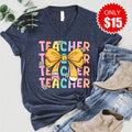 Teacher V-Neck - Heather Navy - 15