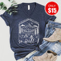 So Will I V-Neck - Heather Navy - 15