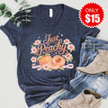 Just Peachy V-Neck - Heather Navy - 15