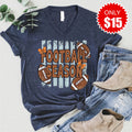 Football Season V-Neck - Heather Navy - 15