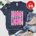 Sunshine and Jesus V-Neck - Heather Navy - 15