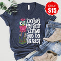 Doing My Best V-Neck - Heather Navy - 15