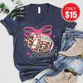 Game Day Leopard V-Neck - Heather Navy - 15