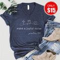 Joyful Noise V-Neck - Heather Navy - 15