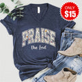 Praise V-Neck - Heather Navy - 15