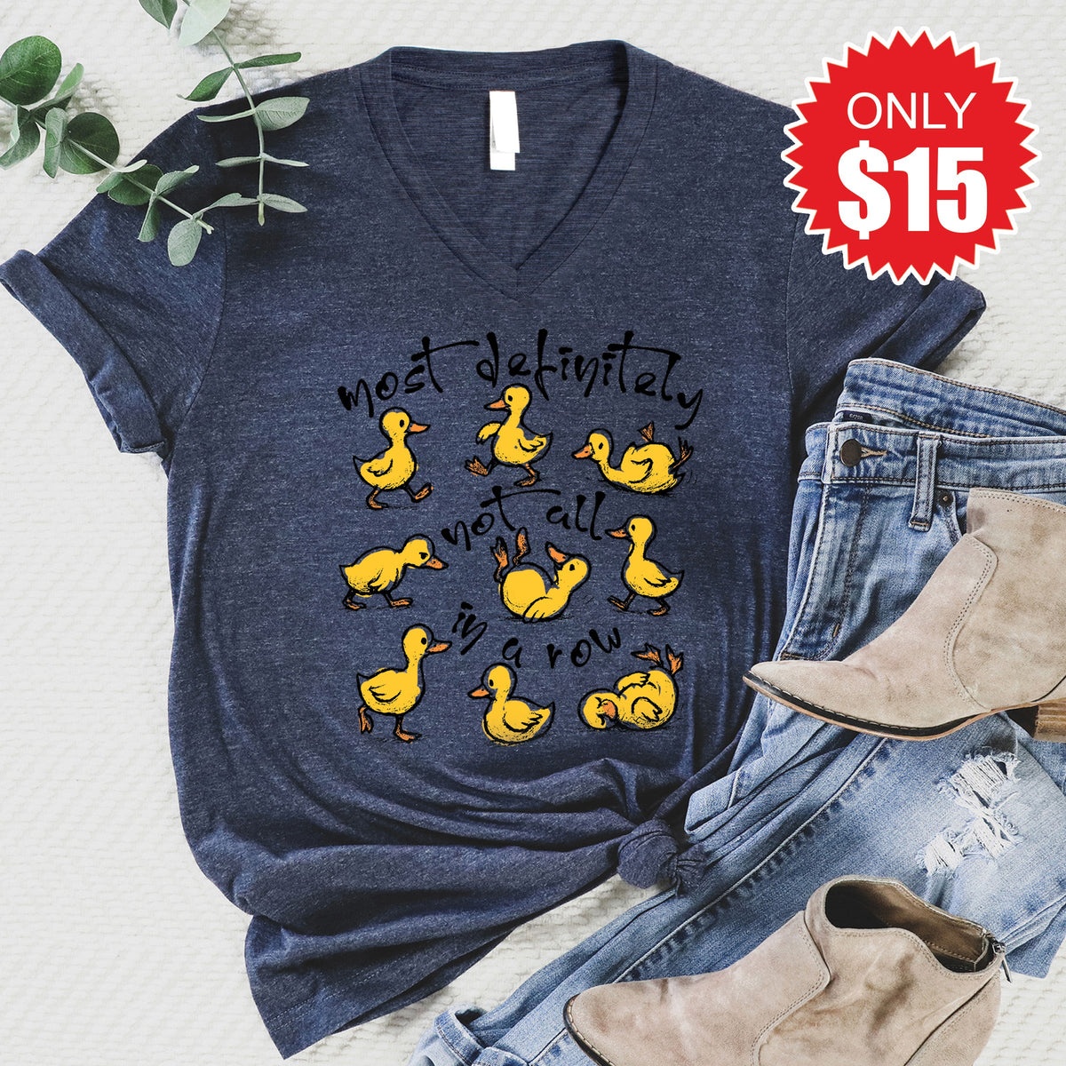 Not All V-Neck - Heather Navy - 15